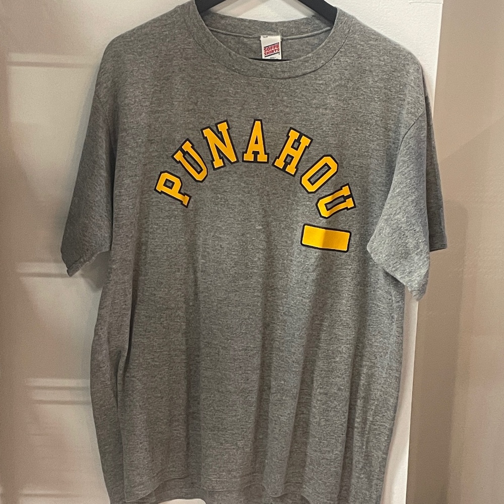 Punahou College tee Shirt Dark Grey Heather (Soffe Shirts)